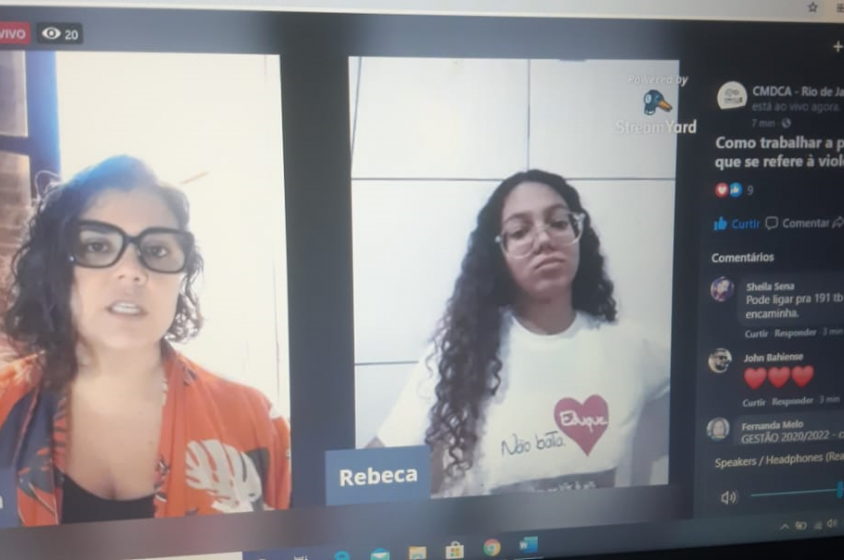 CMDCA-Rio realiza sua primeira live sobre preven��o da viol�ncia contra crian�as e adolescentes